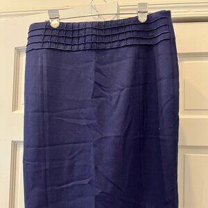 The Fold London Amalfi Skirt Indigo Crepe UK Size 14 / US Size 10